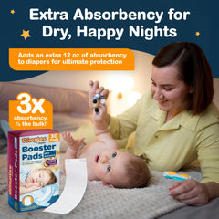 Inspire Dimples booster pads' slim dry technology delivers extra absorbency with less bulk.