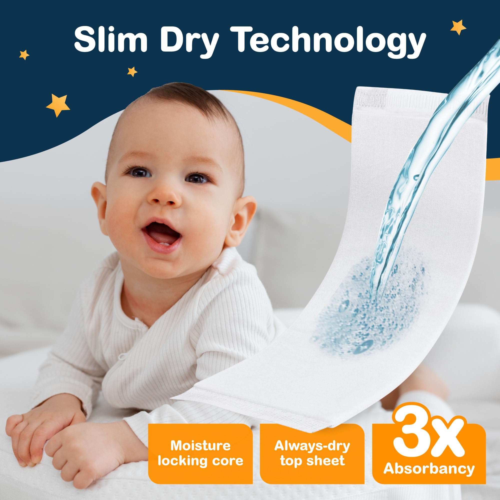 Inspire Dimples Booster Pads soft top sheet enhances baby comfort