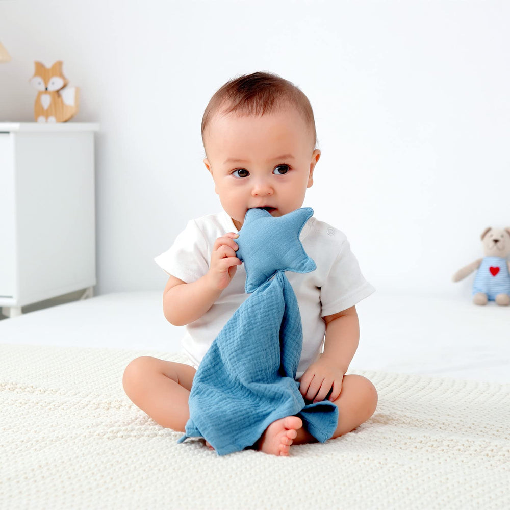 insular baby lovey star moon pink packaged gift is a thoughtful shower option.