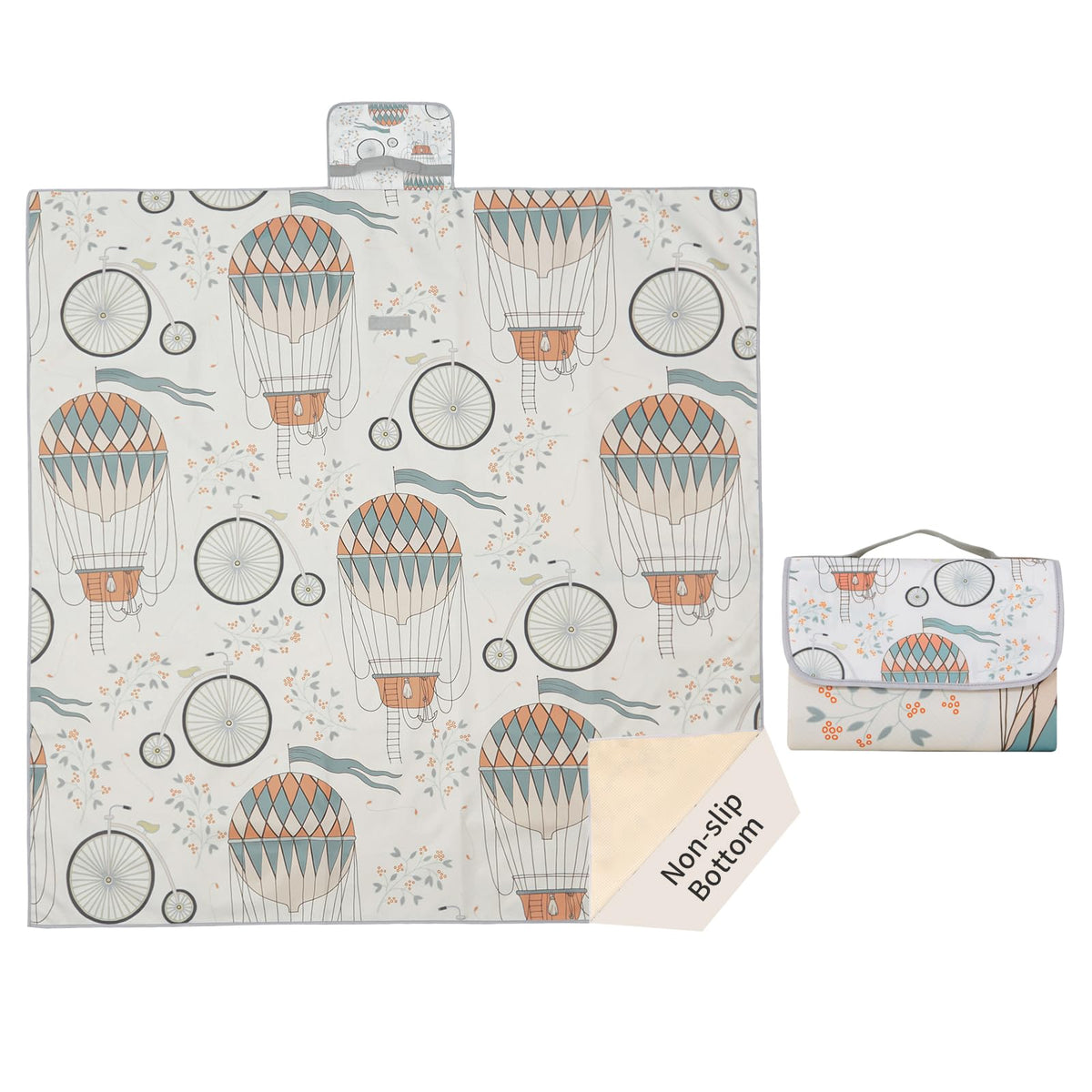 Insular Baby Splat Mat under high chair showing anti-slip grip for secure meals