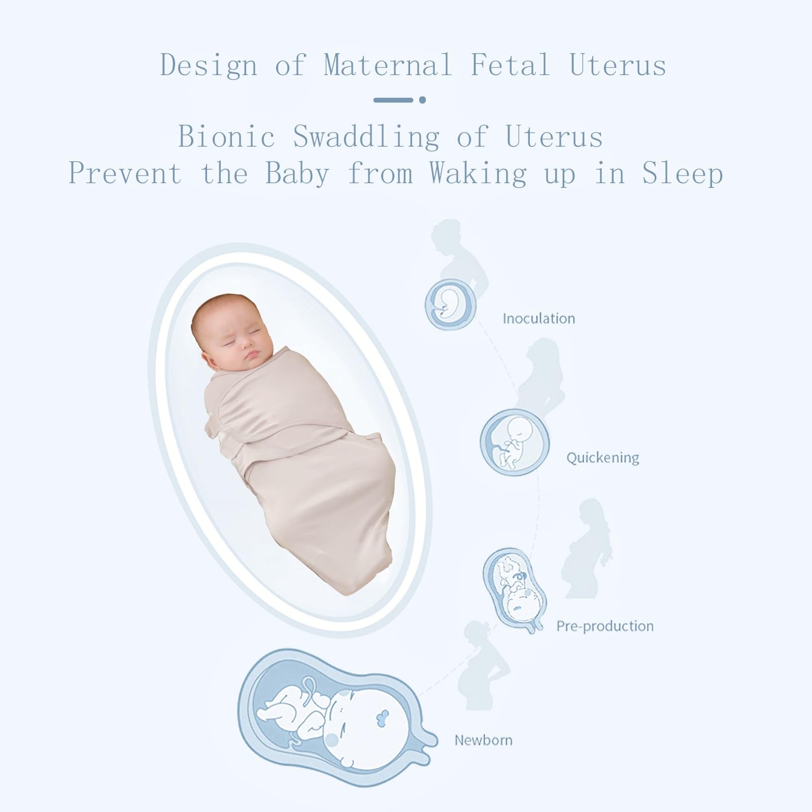 insular baby swaddle sacks adjustable-velcro-attachment, secure fit for flexible sizing