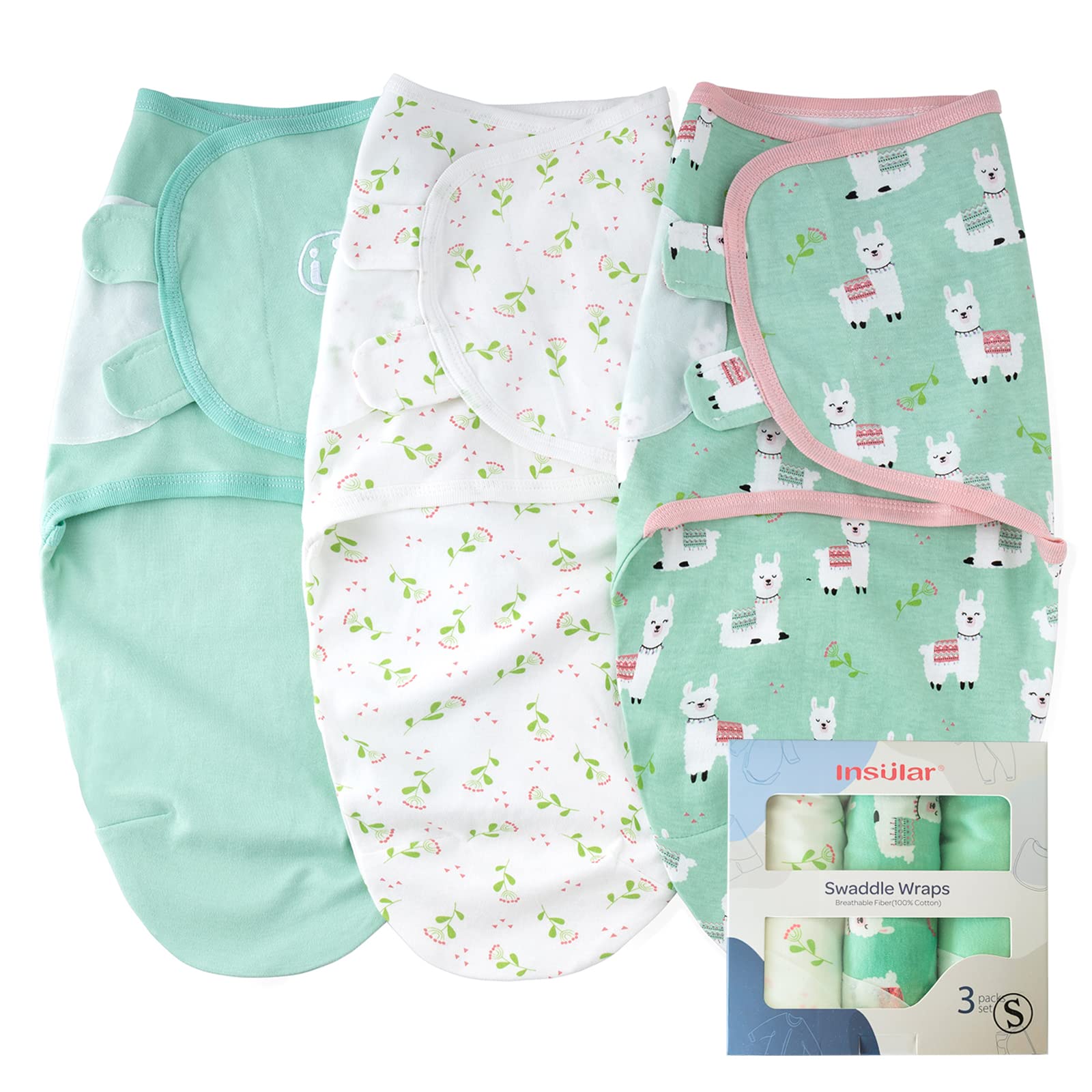 insular baby swaddle sacks alpaca design closeup—soft cotton for gentle newborn comfort