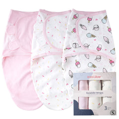 Insular baby swaddle sacks ice-cream design close-up showing soft cotton texture.