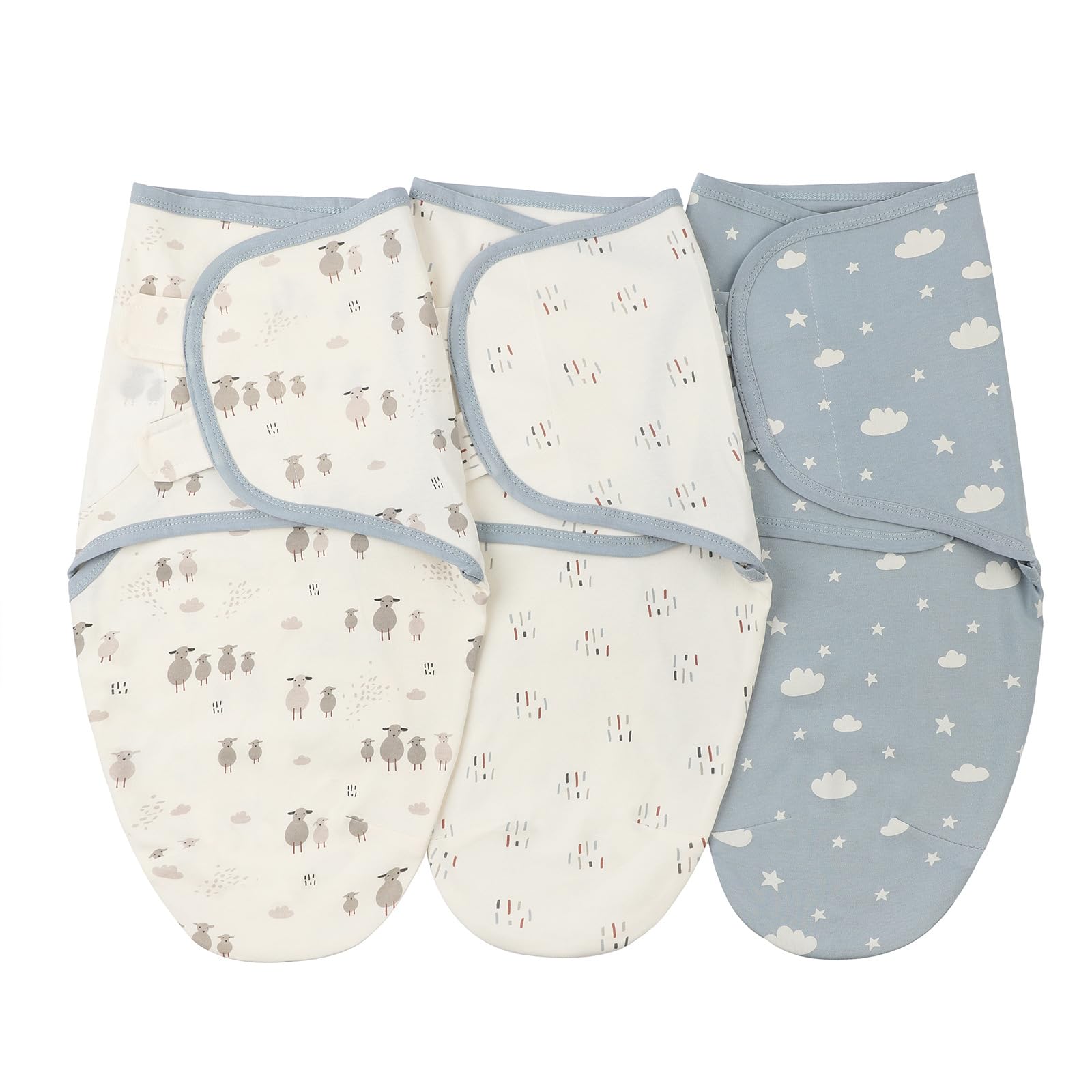 Insular Baby Swaddle Sacks Sheep-Cloud design offers cozy newborn comfort.