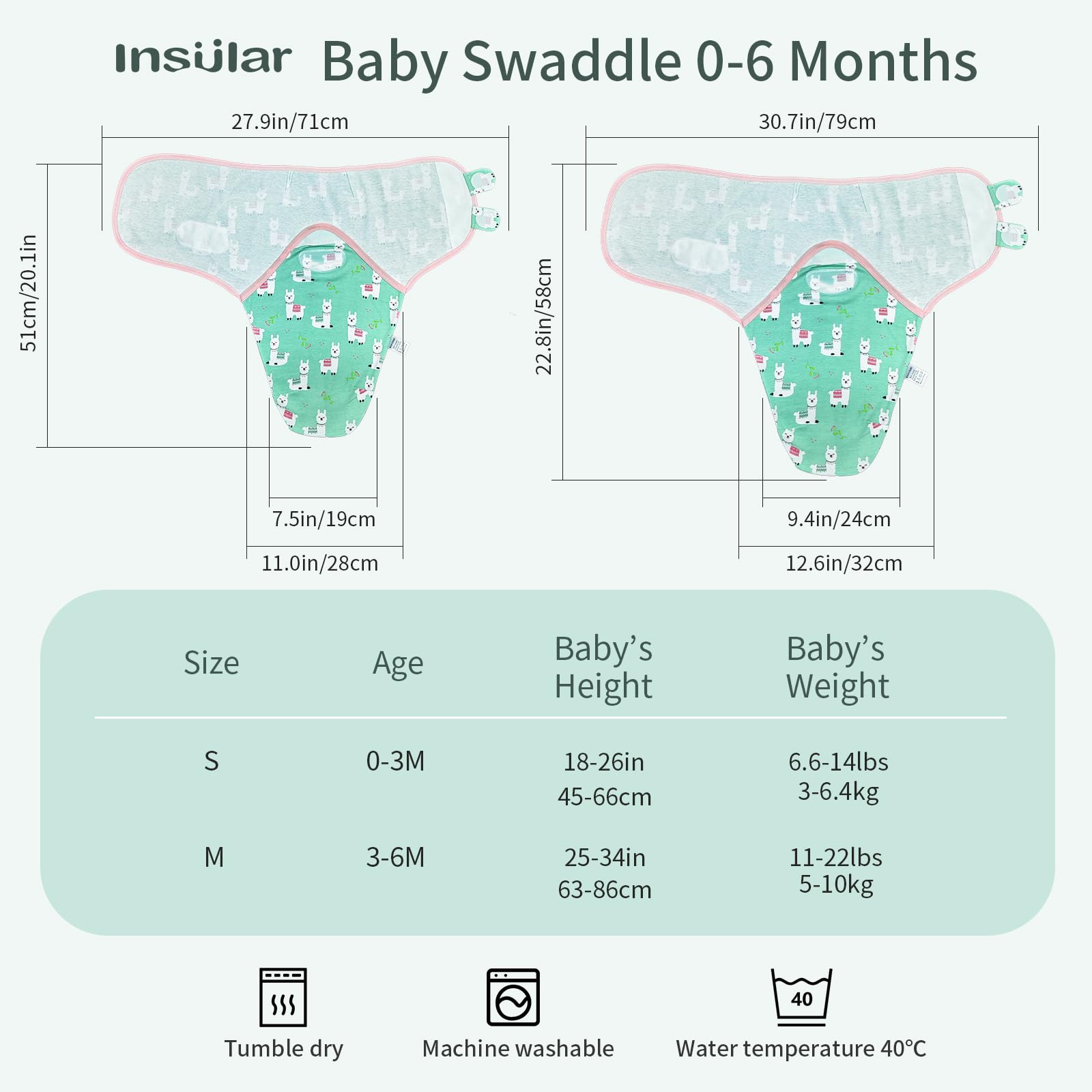 insular baby swaddle sacks three designs on display—versatile giftable set for newborns