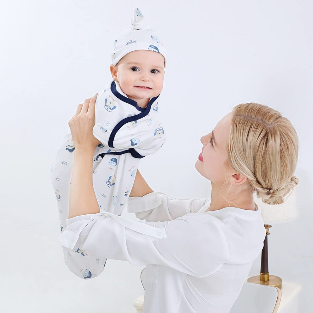 Insular three-pack swaddles ideal for newborn readiness and travel.