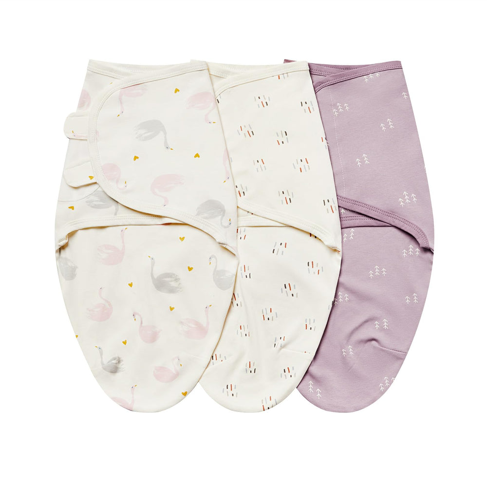 insular baby swaddle-wrap closeup reveals soft cotton fabric for secure, soothing newborn sleep