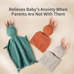 Insular Bunny Lovey 11.4-inch size fits tiny hands for easy embrace