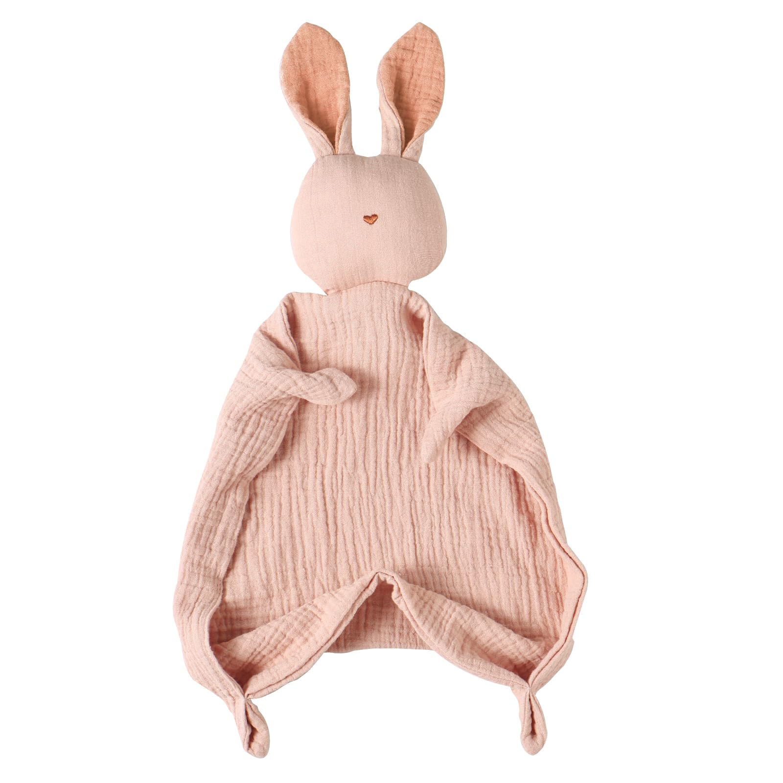 Insular Bunny Lovey Blanket pink face provides comforting bedtime companionship