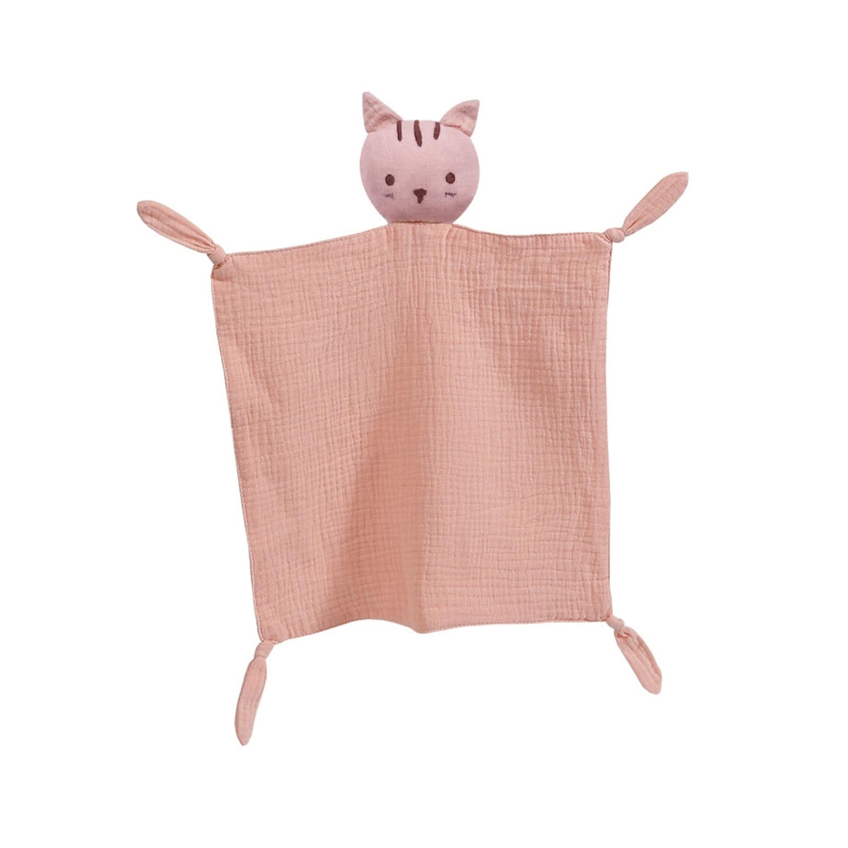 Insular Lovey cat face pink: comforting security for baby during naps.