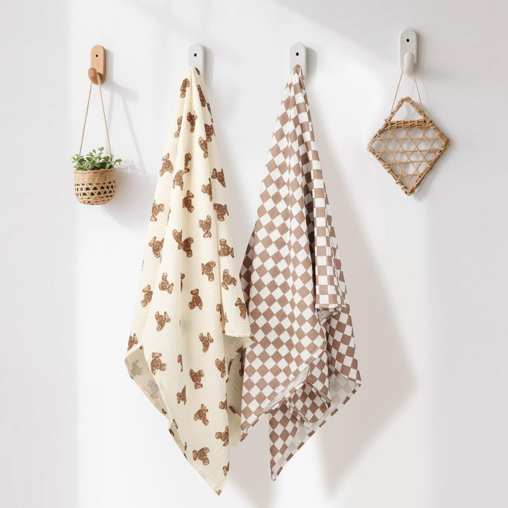 insular muslin swaddle blanket checkered pattern breathable comfort