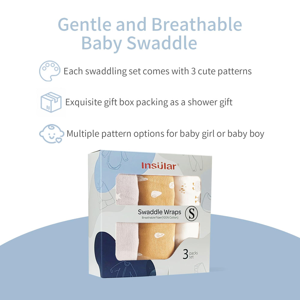 insular adjustable wings demonstrate secure, easy swaddle with hook-and-loop