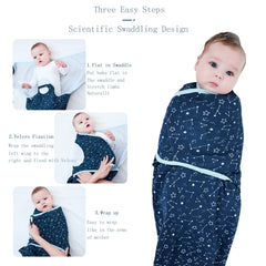 insular Baby Swaddle Sacks forest baby in sleep demonstrates snug womb-like cozy fit.