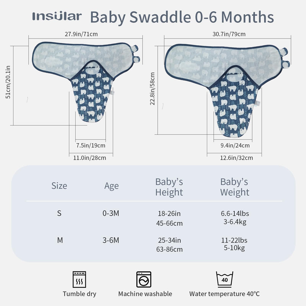 Insular swaddle sacks in a nursery setting illustrate easy bedtime routine.