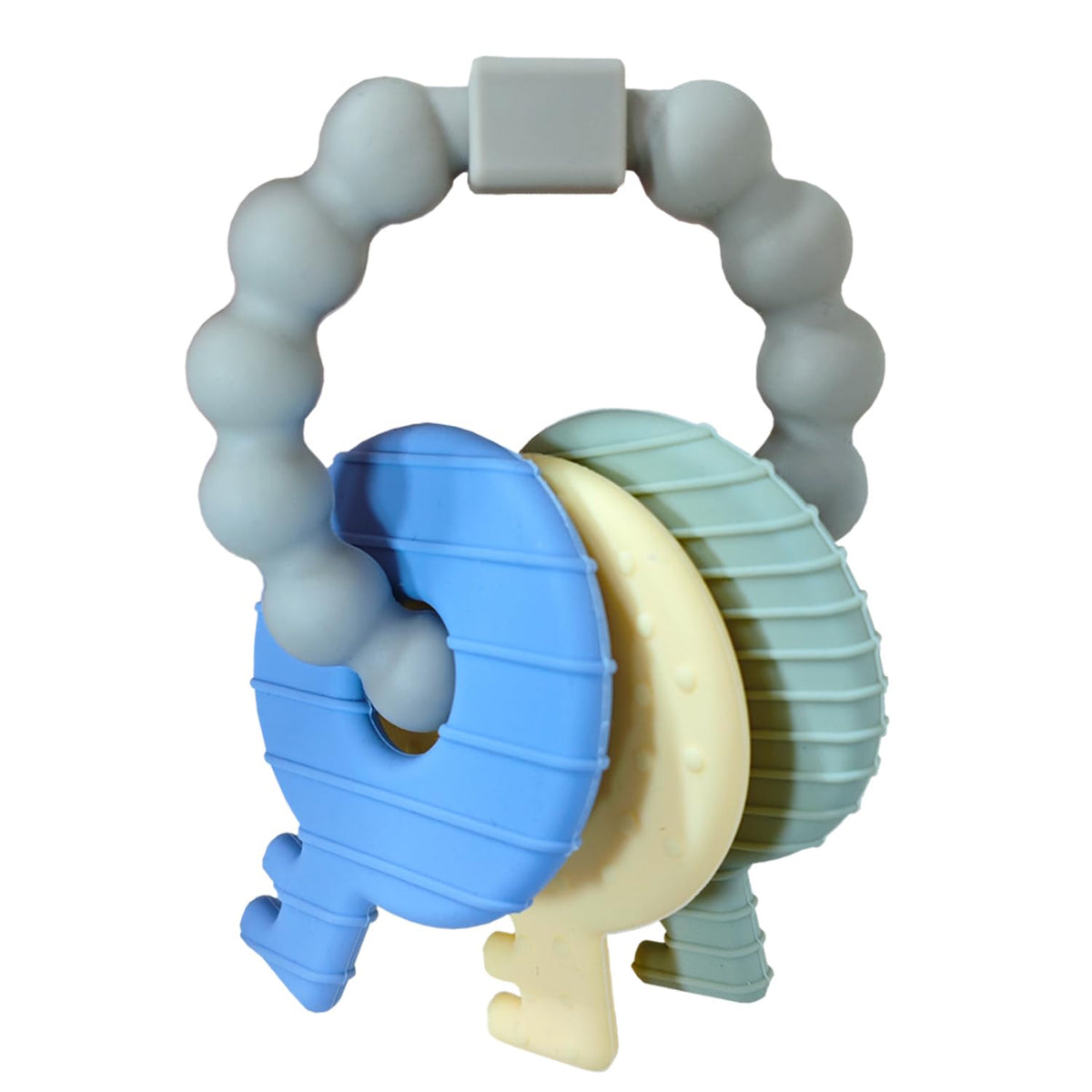 Intatikoo baby teether keys assembly offers portable teething relief for on-the-go infants.