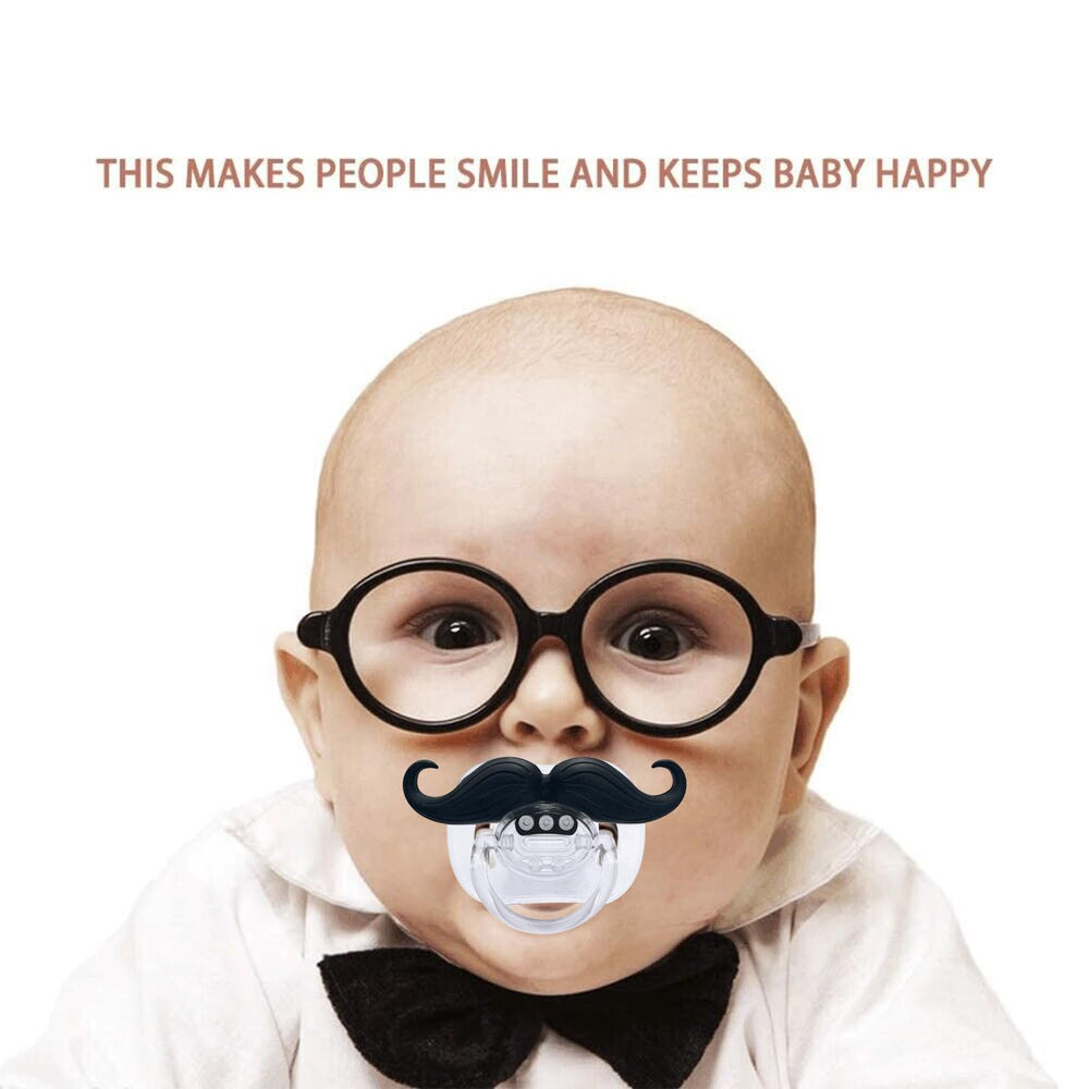 Intatikoo pacifier variety styles including mustache and lip designs