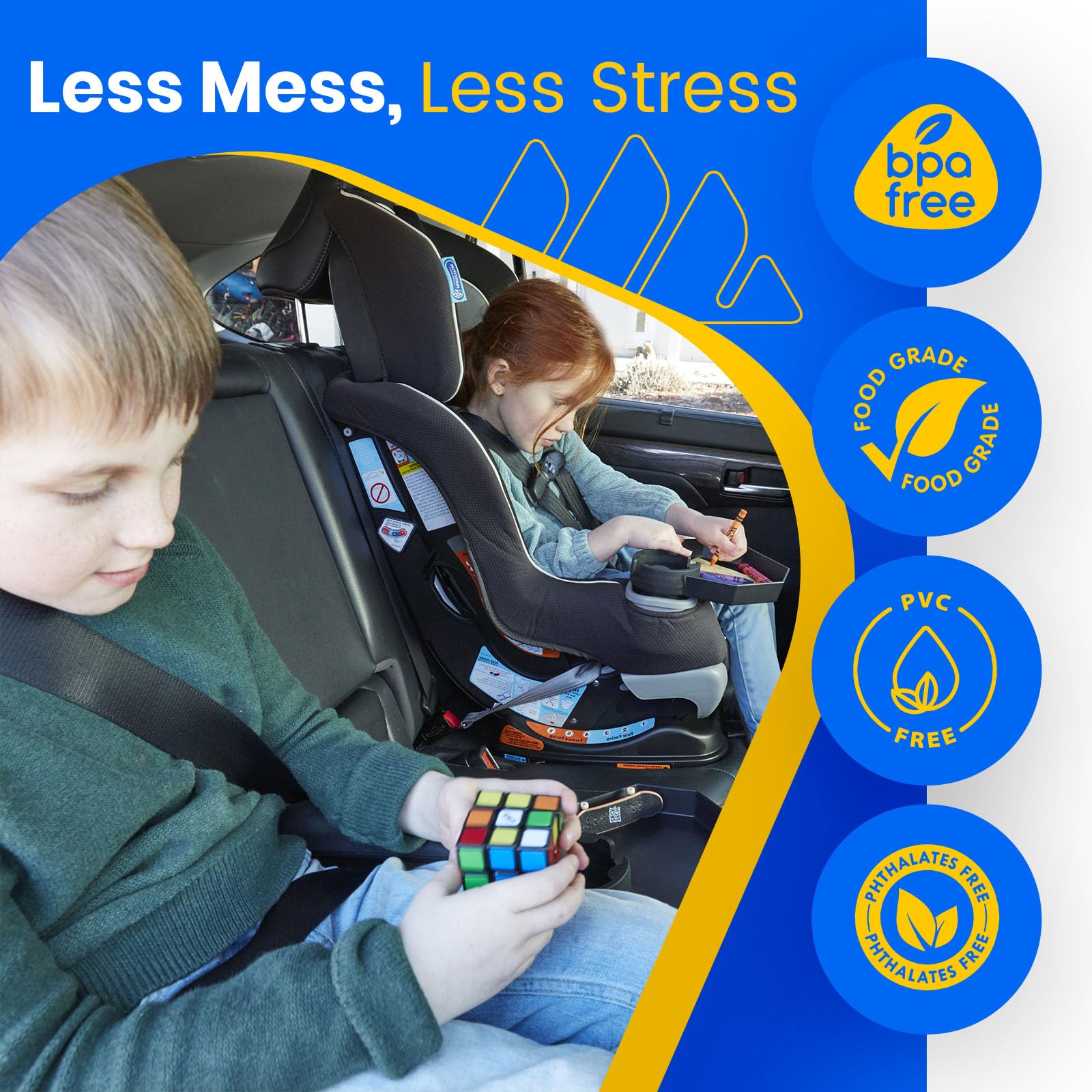 Integral Kids Travel Tray compact-storage option fits away when not in use.
