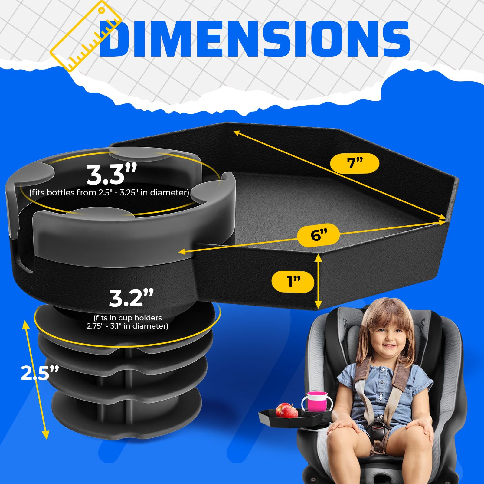 Integral Kids Travel Tray crash-tested label confirms FMVSS-213 standards