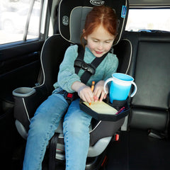 Integral Kids Travel Tray universal-fit cup holder securely holds drinks during travel