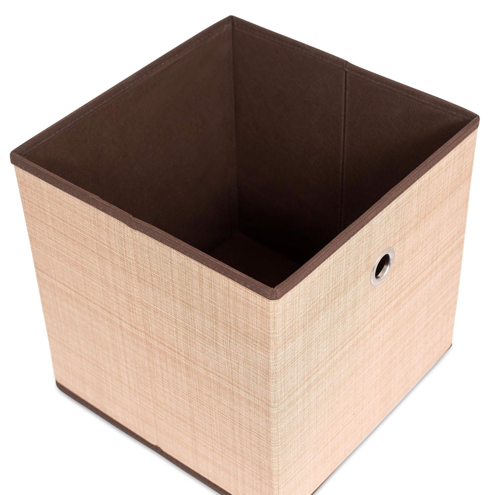 Internet's Best Canvas Storage Bin 2-pack with dimensions 11 by 11 by 11 inches.
