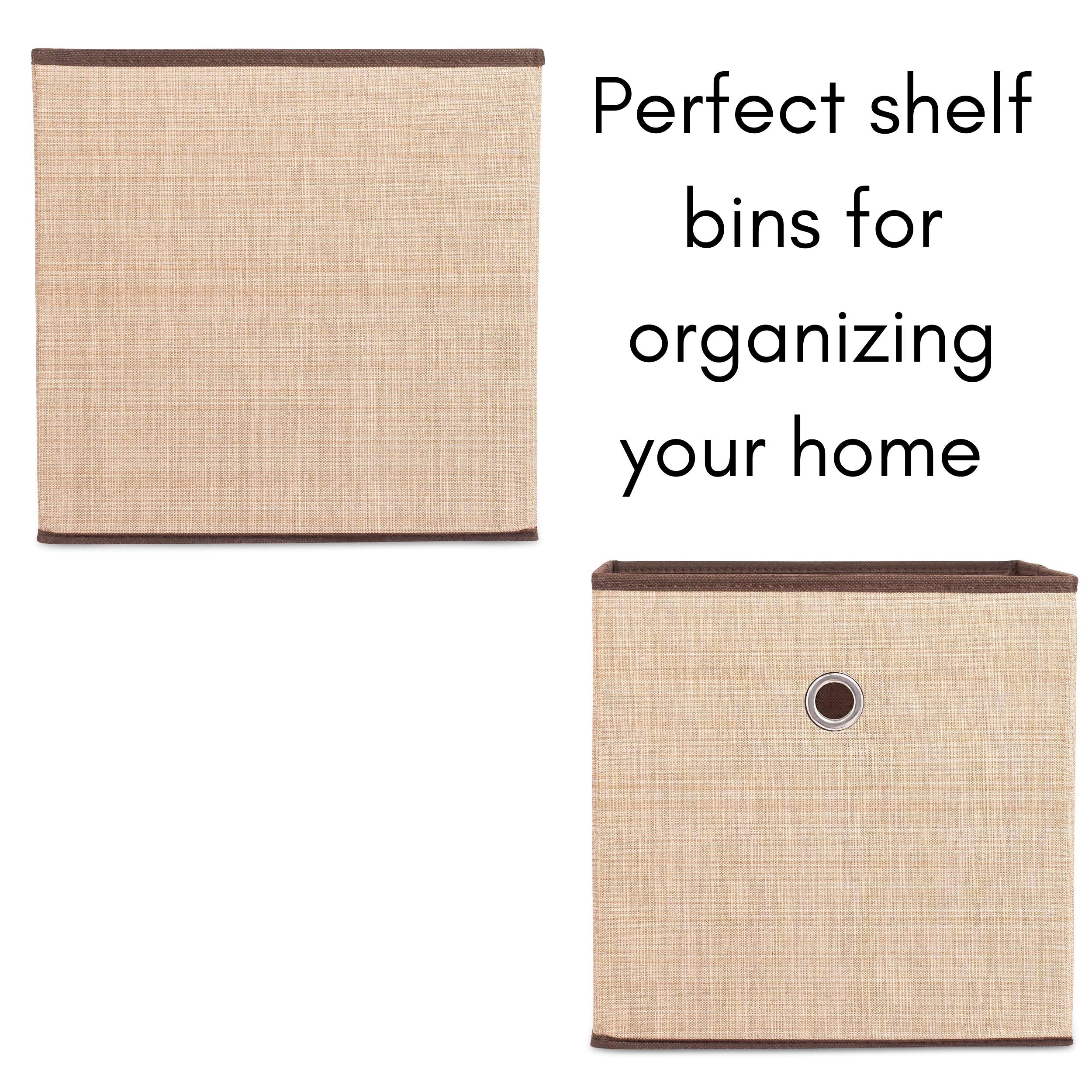 Internet's Best Canvas Storage Bin 2-pack folded flat to save space.
