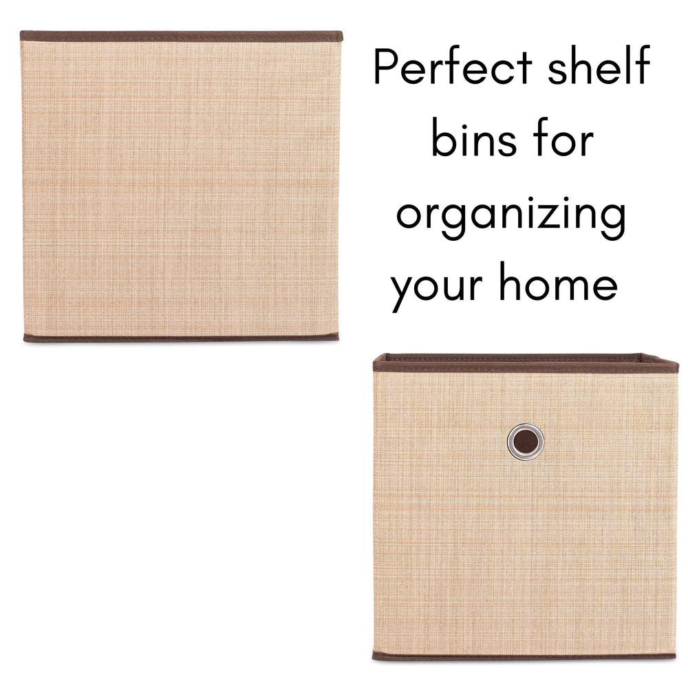 Internet's Best Canvas Storage Bin 2-pack folded flat to save space.