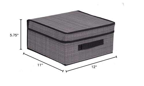 Internet's Best Grey collapsible storage bin in use inside closet