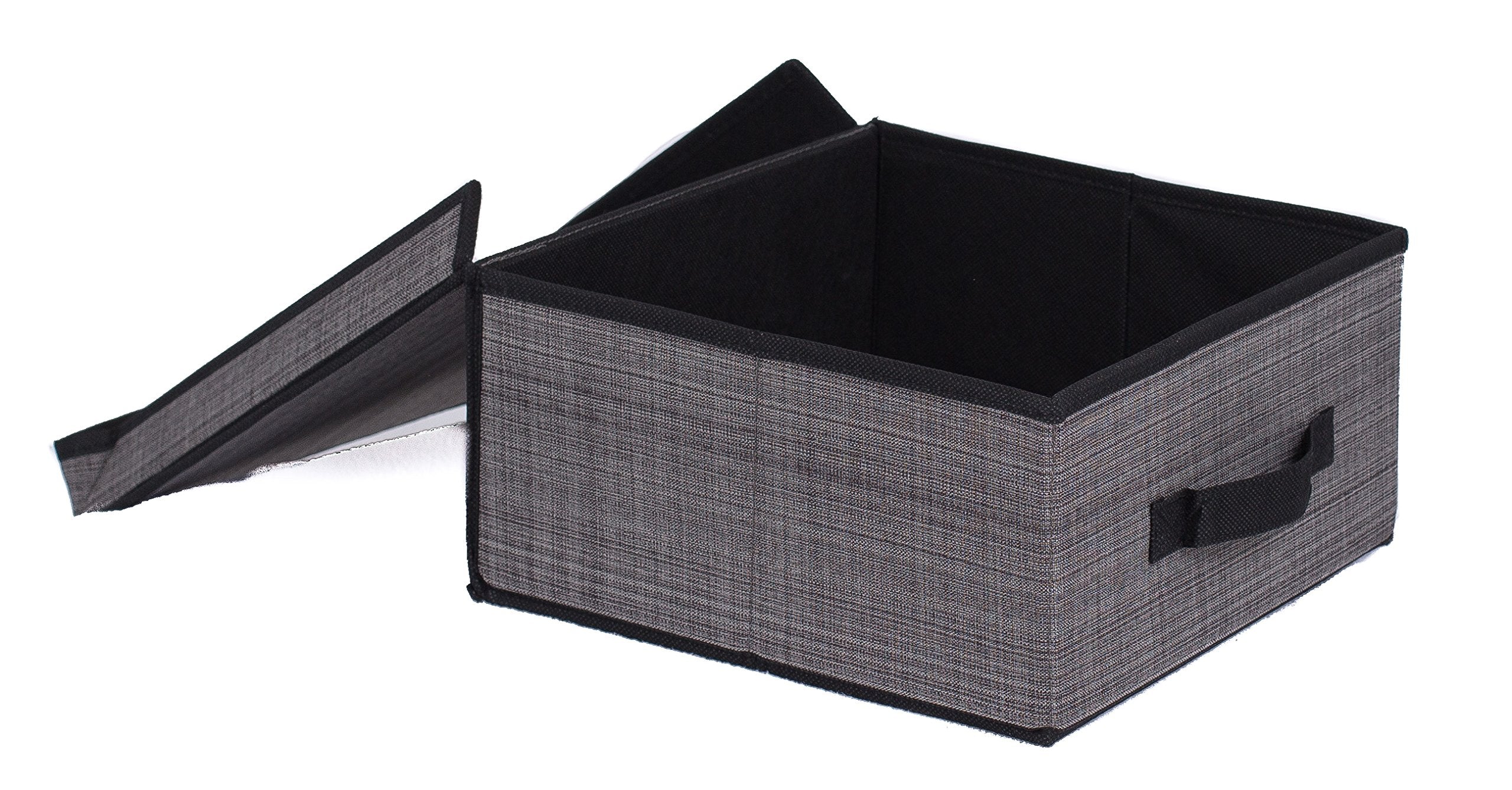 Internet's Best Grey storage bin lid closed offering durable stacking storage