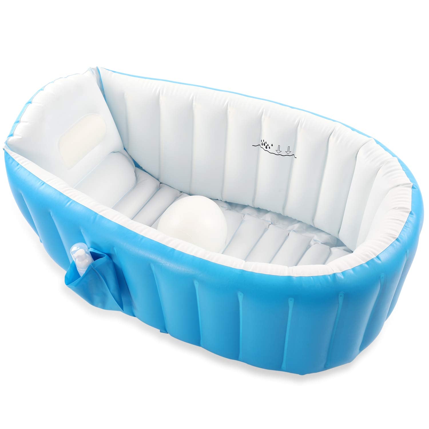 Intime air pump included with blue tub quick setup for family baths