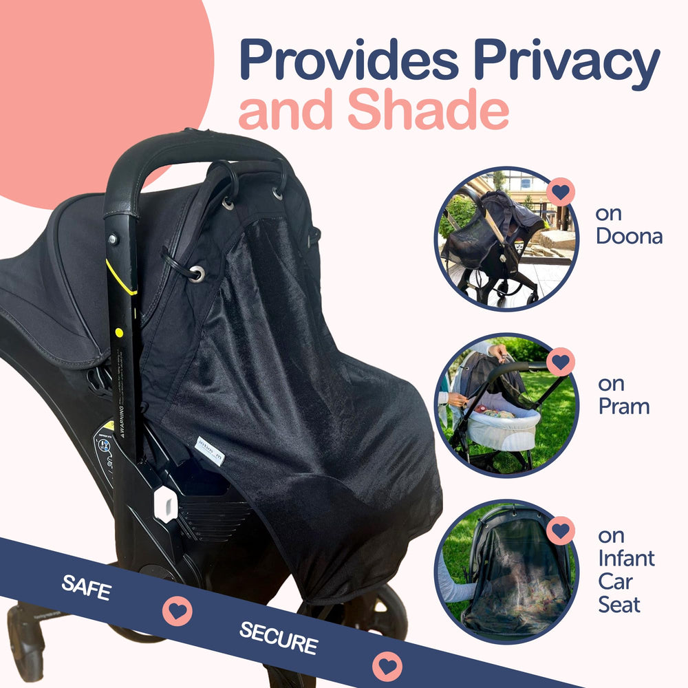 IntiMom airflow-side-openings design promotes airflow while guarding from sun