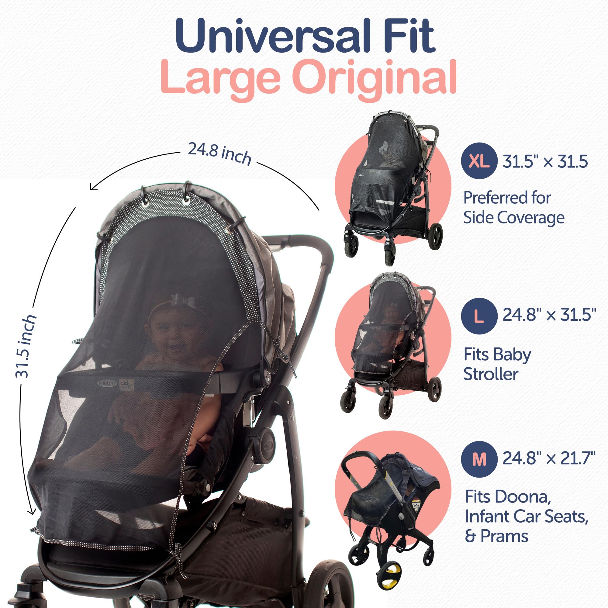 IntiMom all-weather sun shade guards against sun and wind with breathable fabric.