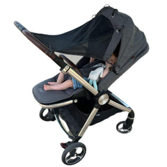 IntiMom Stroller Sun Shade see universal UV protection for sunny strolls.
