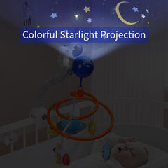 INTMEDIC baby crib mobile plush hanging toys with rockets and moons spark curiosity.