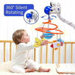 INTMEDIC baby crib mobile remote control allows quiet operation without waking baby.