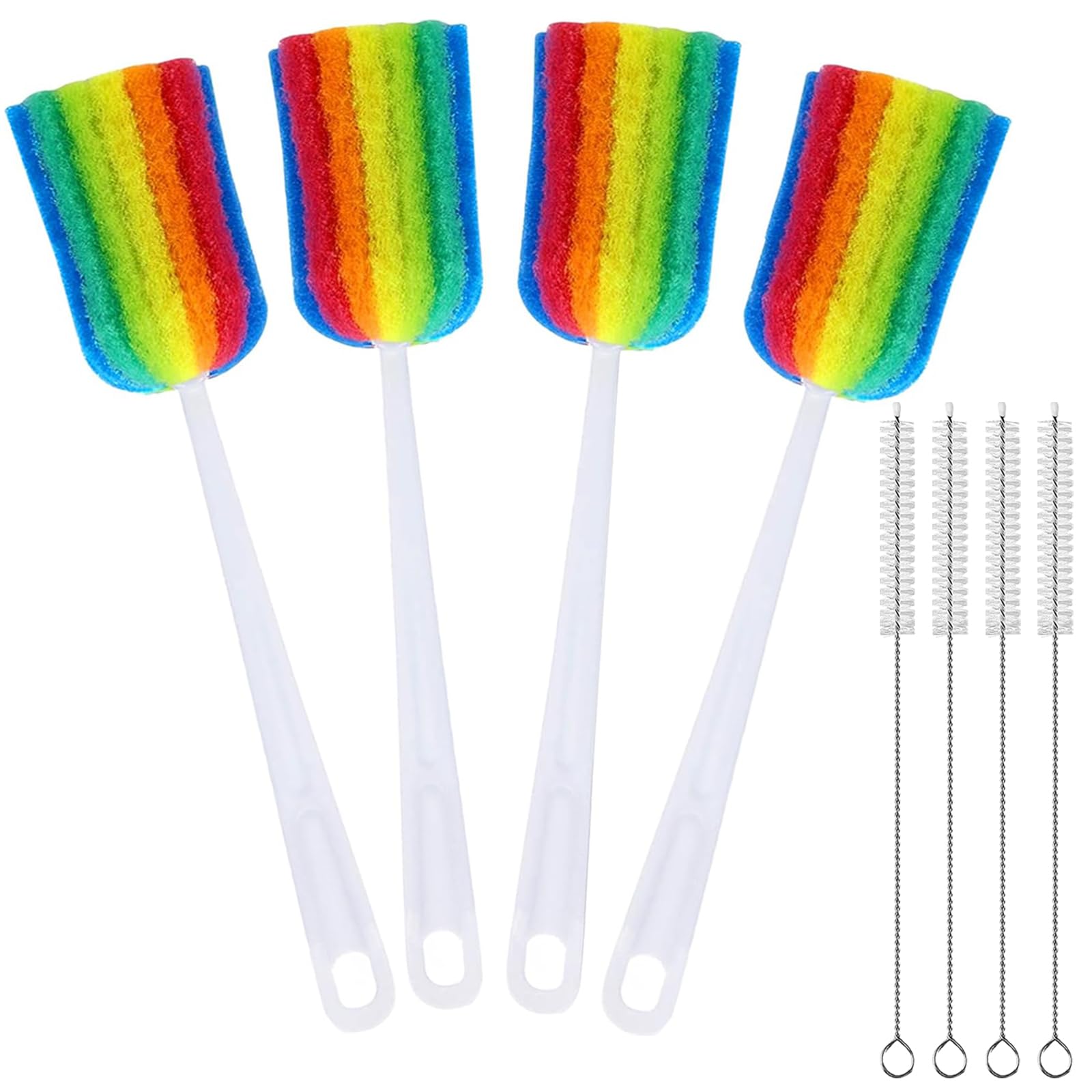 INVODA bottle brush 4pc collection for versatile cup and bottle cleaning