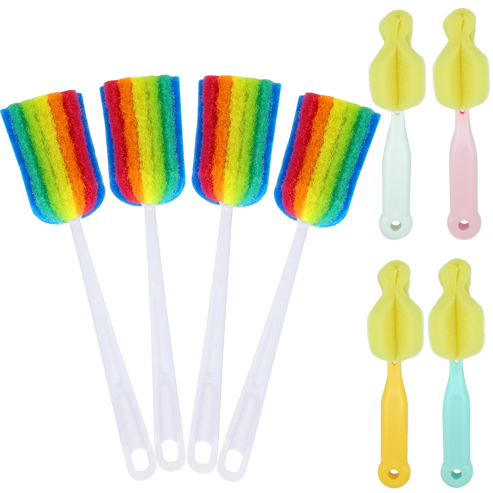 INVODA bottle brush cleaner long-handle reaching tight necks for thorough cleaning