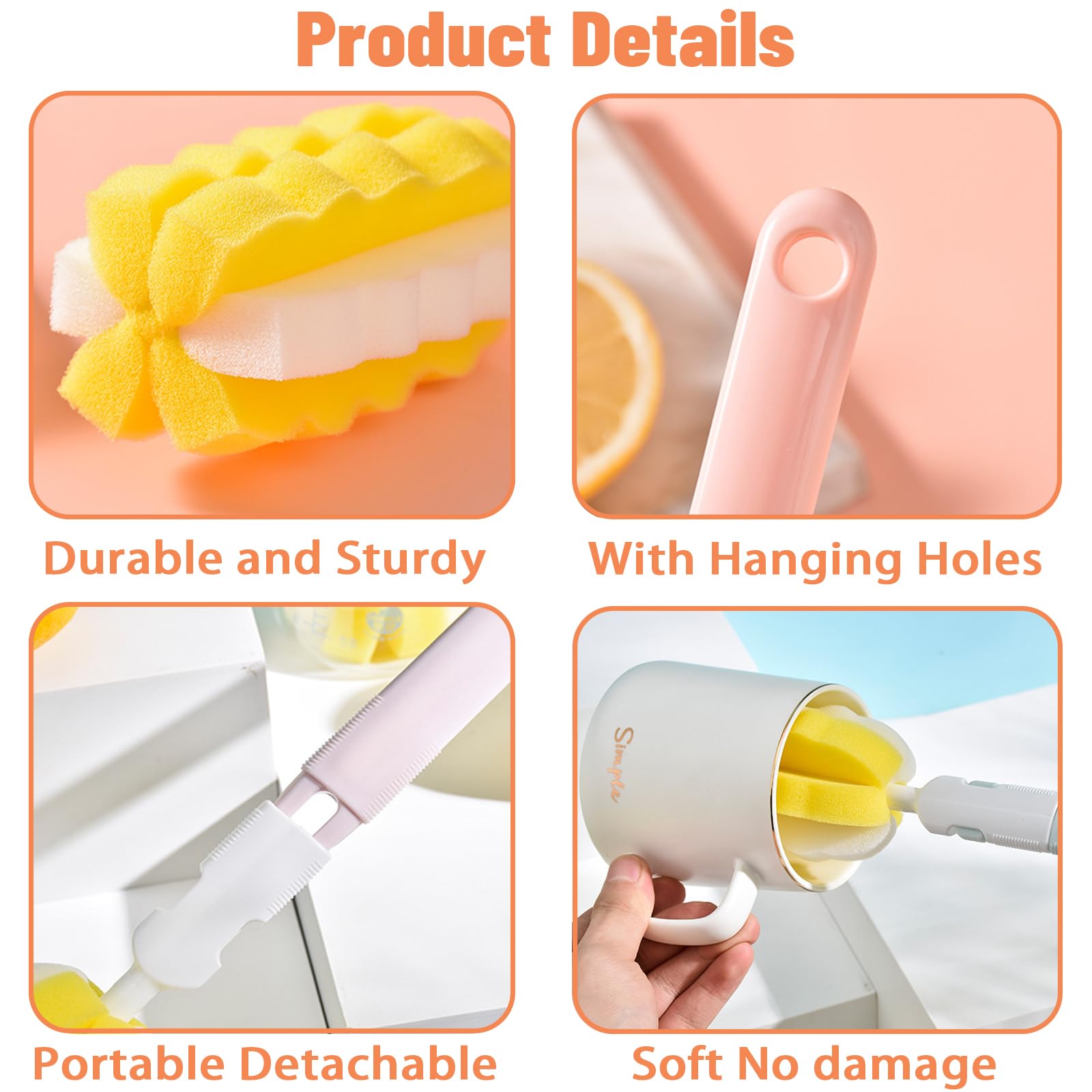 INVODA detachable-handle design makes portable cleaning on the go easy.
