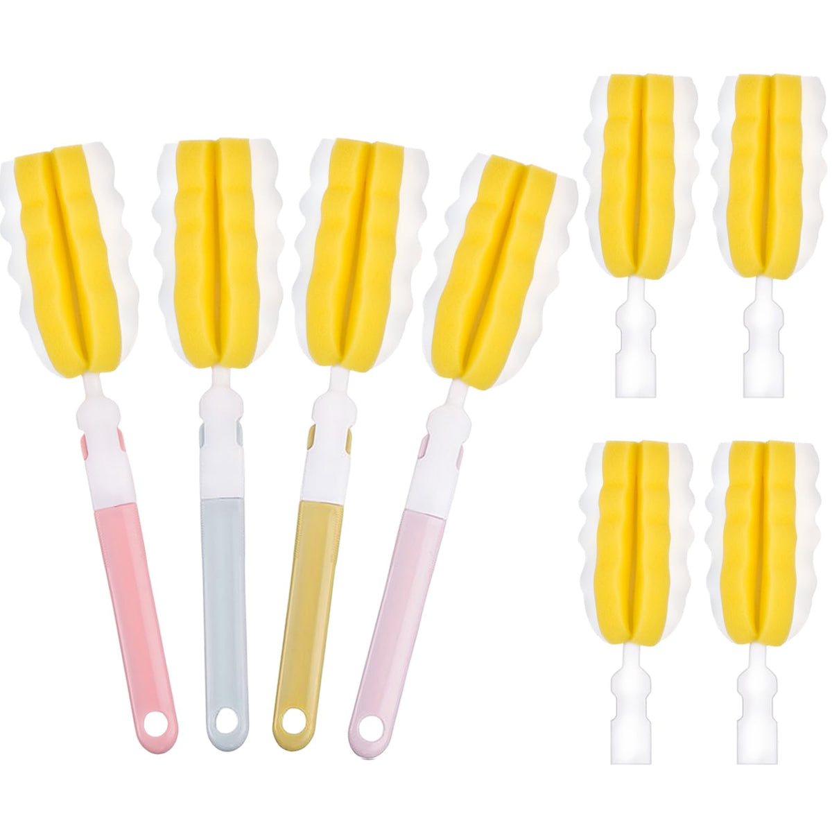 INVODA long-handle bottle brush for hard-to-reach bottoms.