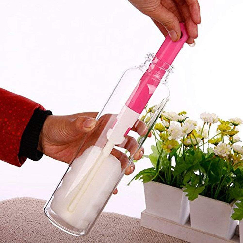 INVODA BPA-free bottle brush ensures safe cleaning for baby bottles.