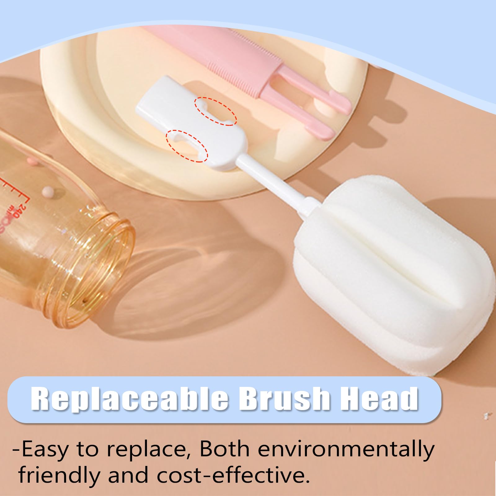 INVODA BPA-free material close-up emphasizes safe, chemical-free cup cleaning