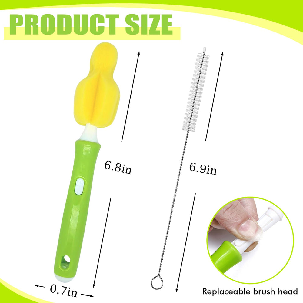INVODA nipple brush with replaceable head enables long-lasting, eco-friendly cleaning.