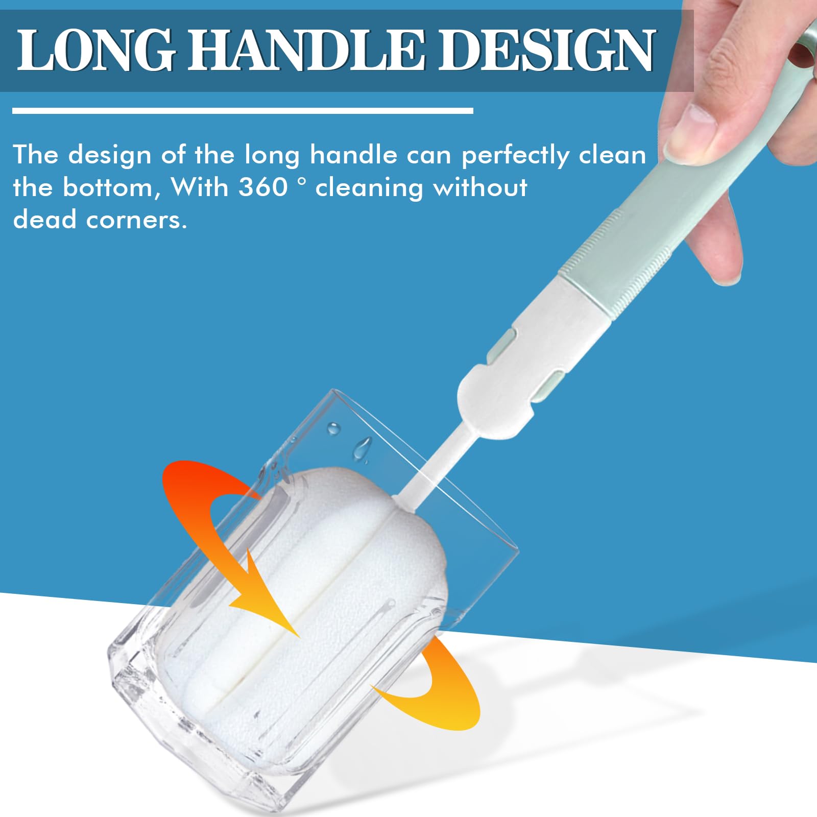 INVODA packaging includes four sponge brushes for versatile cleaning tasks.