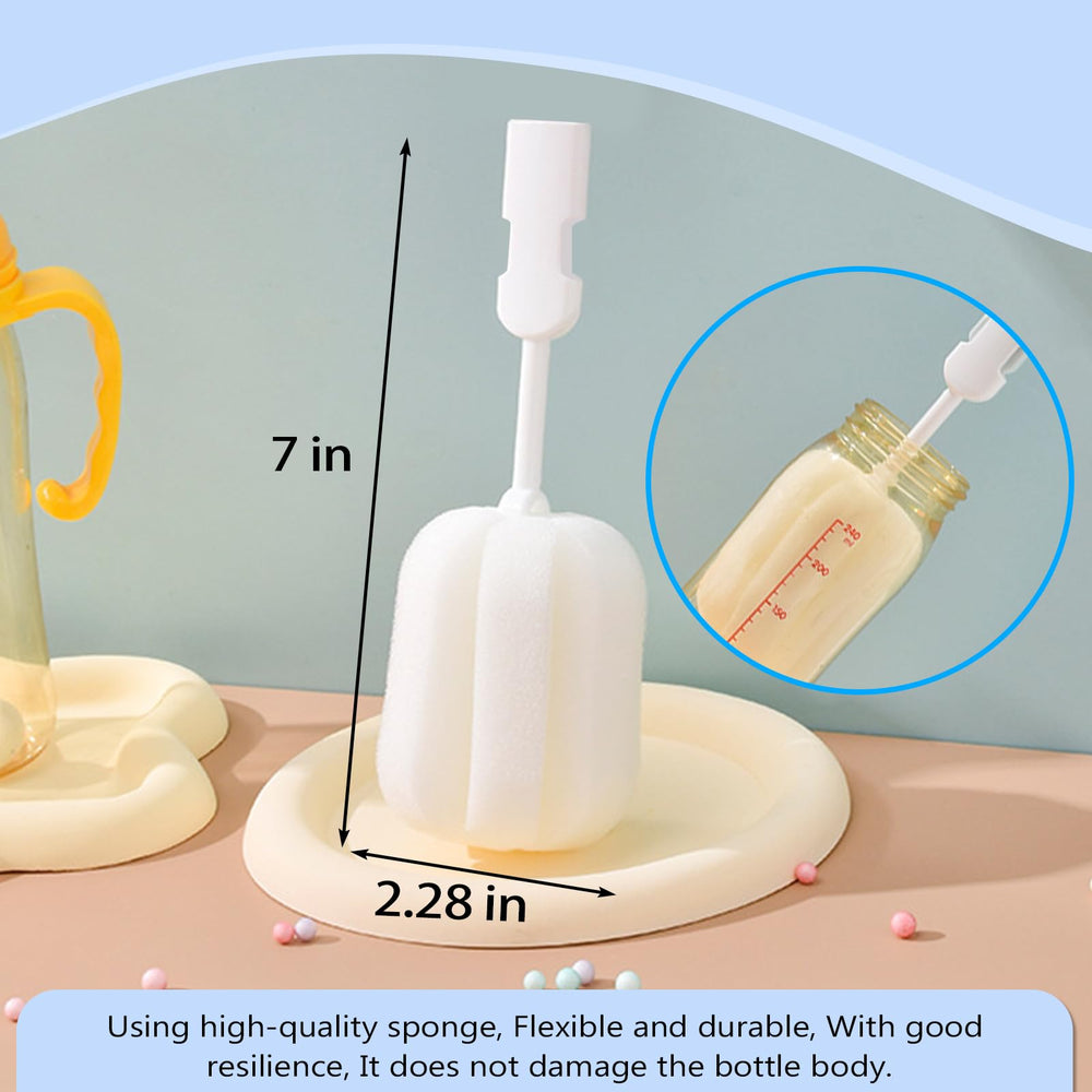 INVODA soft sponge head close-up highlights non-scratch cleaning for cups
