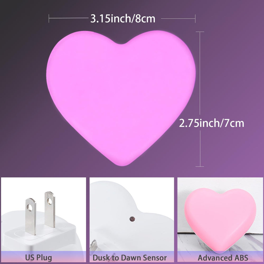 INZU Night Light with heart design adds friendly charm to nighttime routines