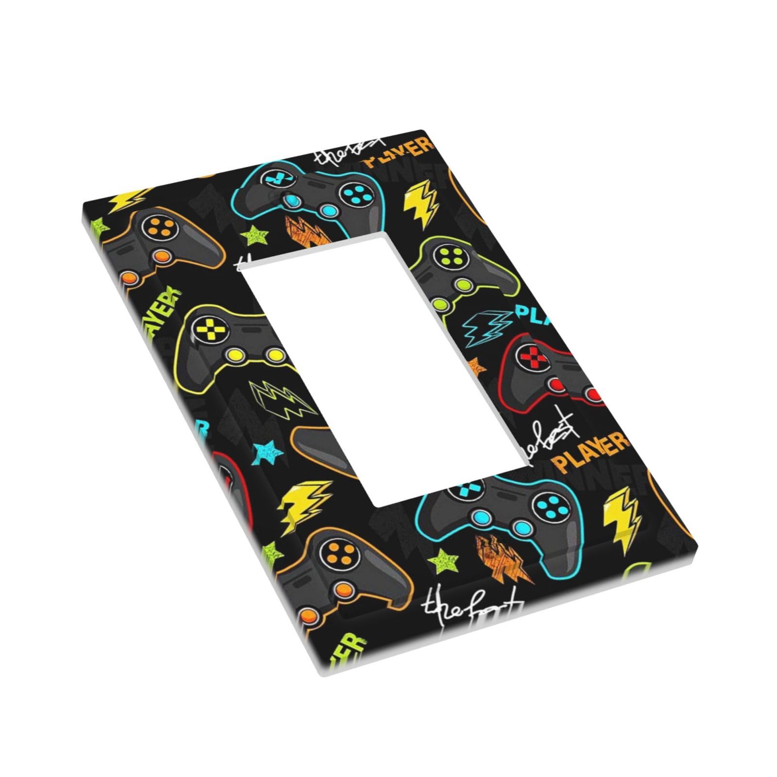 IOFNG decorator rocker outlet cover offers playful vibe with durable polycarbonate construction.