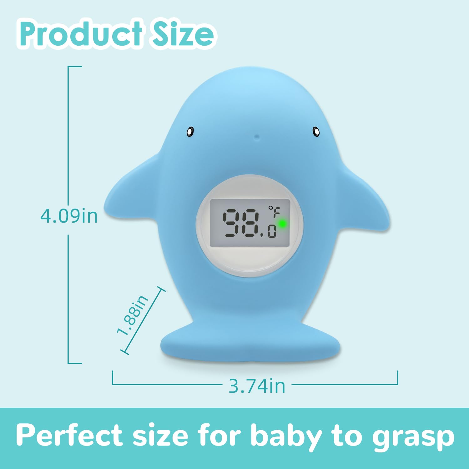 IOG thermometer auto-starts on water contact and auto-shuts off to save power