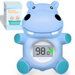 IOG baby bath thermometer hippo display shows precise water temperature for newborn baths