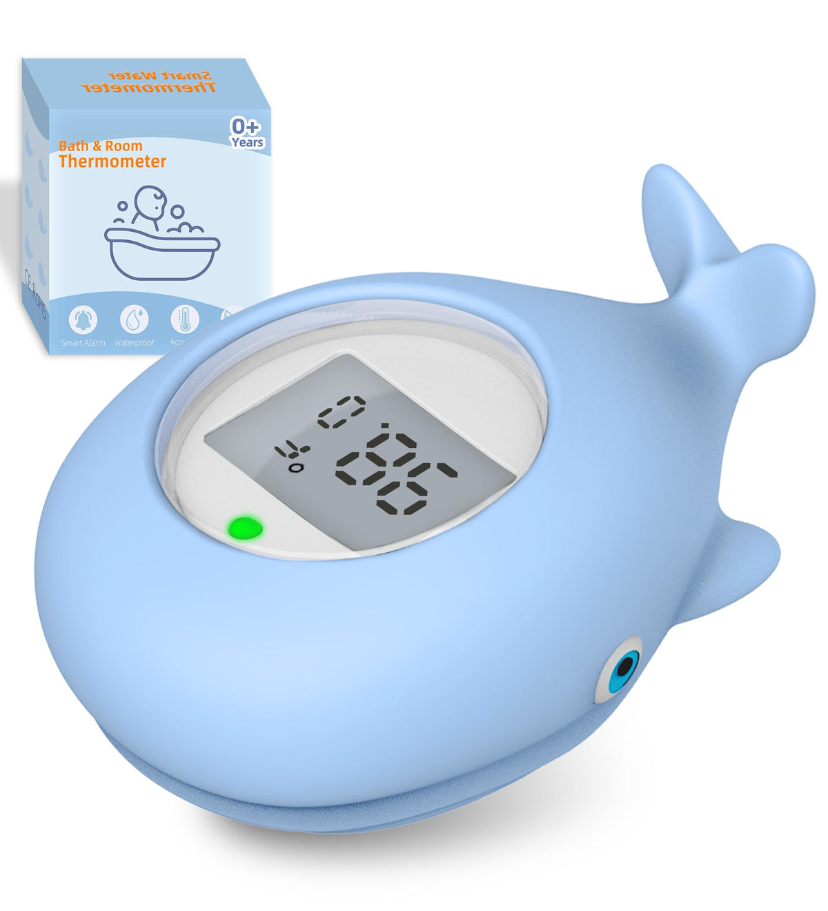 IOG baby bath thermometer shows real-time temperature for bath time
