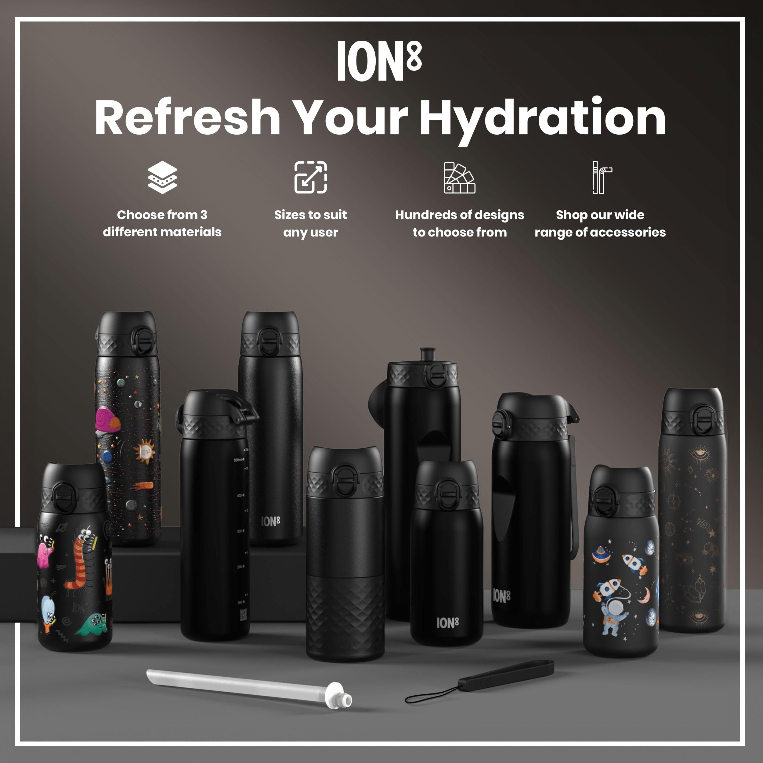 Ion8 Recyclon BPA-free plastic preserves flavor and safety.