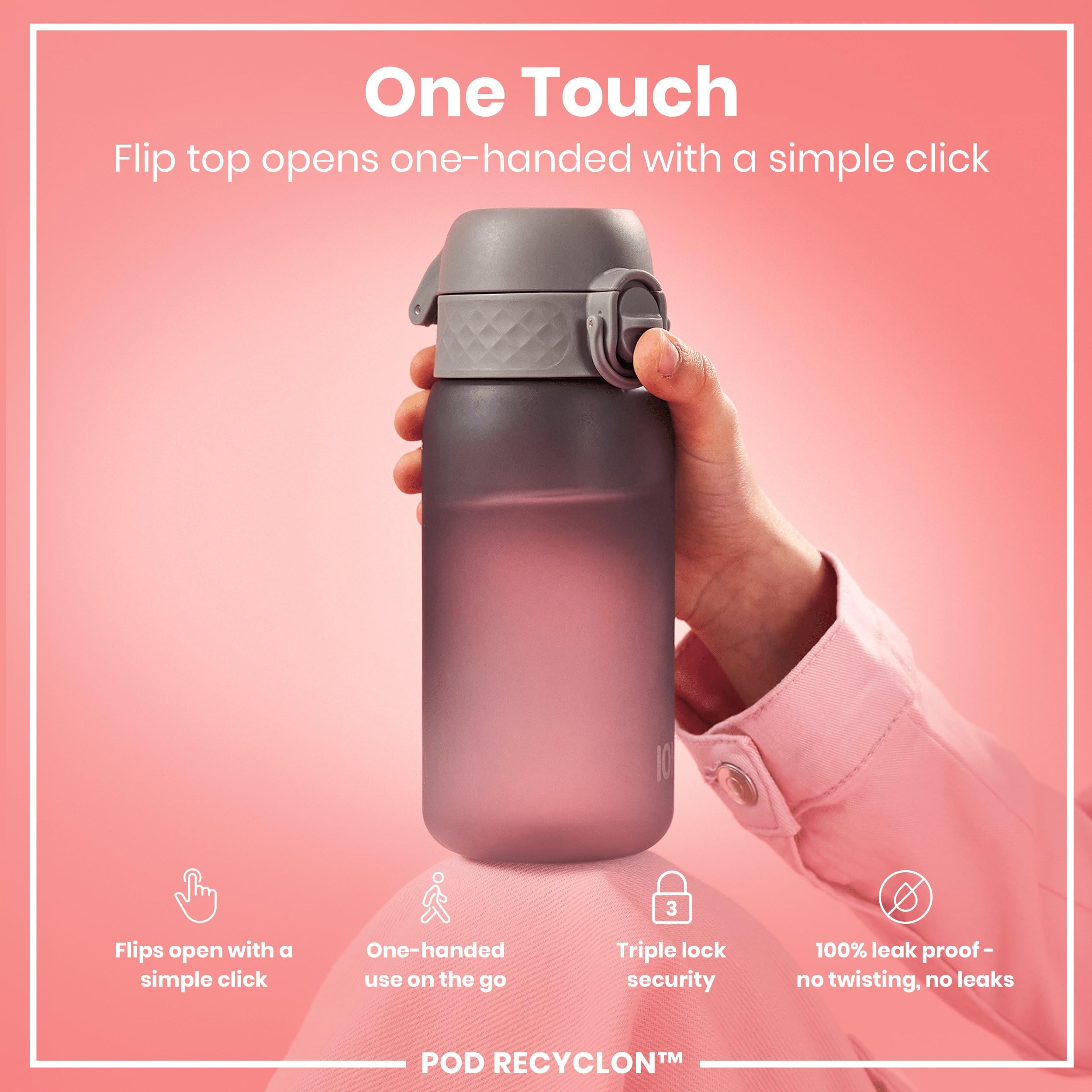 Ion8 bottle carry handle hidden in cap for easy carrying anywhere.